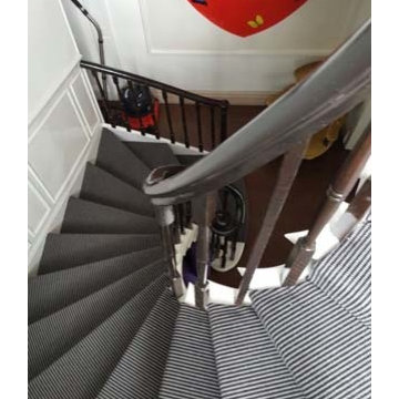 Installing Stripey Carpet to Stairs in Private Residence