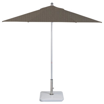 9'  Round Flexibe Commercial Umbrella, Silver, Sunbrella, Graphite