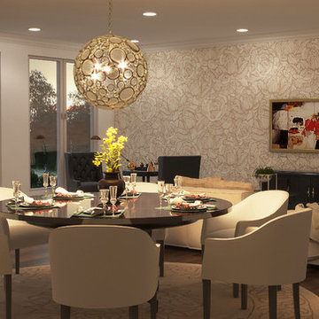 Fascination 6-Light Orb Pendant above Dining Table