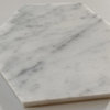 6" Hexagon Honed Carrara White Marble Venato Carrera Bianco Tile, 100 piece