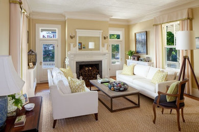 Living room - traditional living room idea in Providence