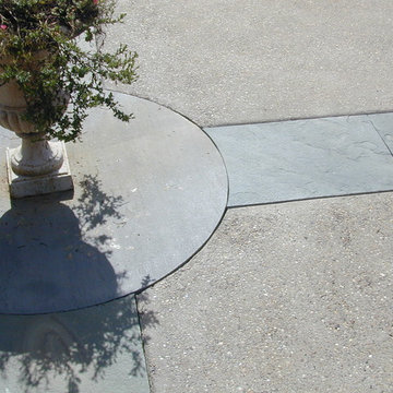 Exposed Aggregate Concrete and Bluestone Pavement
