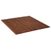 Bare Decor Fuji String Spa Shower Mat in Solid Teak Wood Oiled Finish, 30"x30"