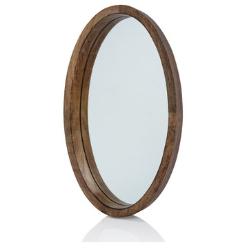 Legacy Oval Mango Wood Wall Mirror/Tray