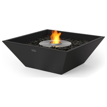 EcoSmart™ Nova 600 Concrete Fire Pit Bowl - Smokeless Ethanol Fireplace, Graphite, Ethanol Burner