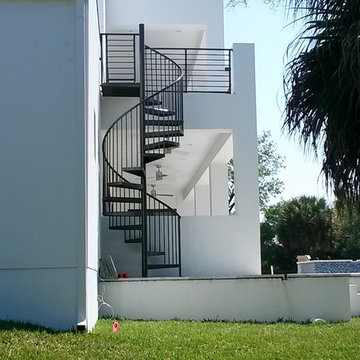 Lauritson residence aluminum spiral stairs-Tampa-Florida