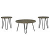 Ashley Furniture Hadasky Wood Occasional Table Set in Gray and Black