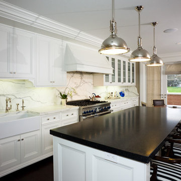 Calacatta Marble Kitchen in Pacific Heights, San Francisco