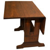 Crafters and Weavers Arts and Crafts Solid Wood Drop Leaf Dining Table in Walnut