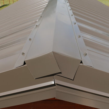 Tiny cabin steel roof with a 4/12 pitch