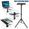 Mount-It! Tripod Projector Stand | DJ Laptop Stand with Height & Tilt Adjustment