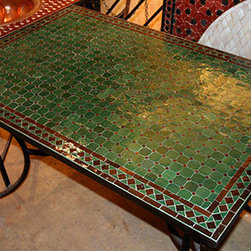 Green & Brown Cuira Cab Rectangle Table - Products