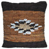 St. Croix Matador Leather Chindi Pillow, Diamond