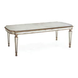John-Richard Collection Eliza 96"L Antiqued Mirrored Dining Table - Products
