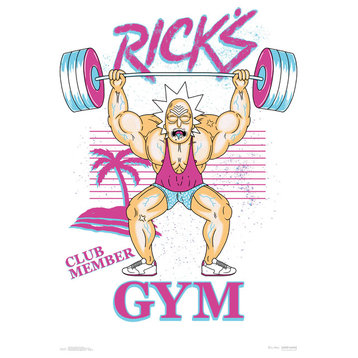 Rick and Morty Rick's Gym Poster, Premium Unframed