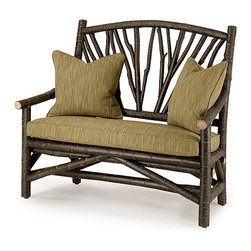 Rustic Settee #1404 by La Lune Collection | Ebony Finish - Loveseats