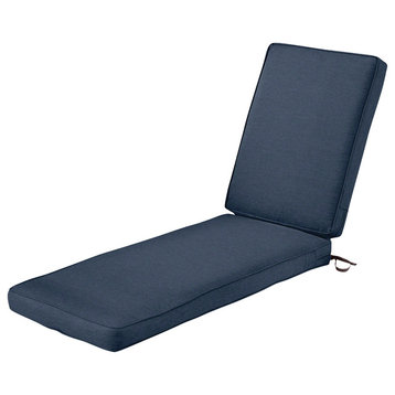 Patio Chaise Lounge Cushion, Heather Indigo Blue, 72"x21"x3"