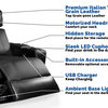 Valencia Piacenza Power Headrest Top Grain Leather Home Theater Seating Black, Black, Row of 4 Loveseat Center