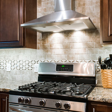 Remodel - Dark Maple Cabinets - Stone Tops - Mankato