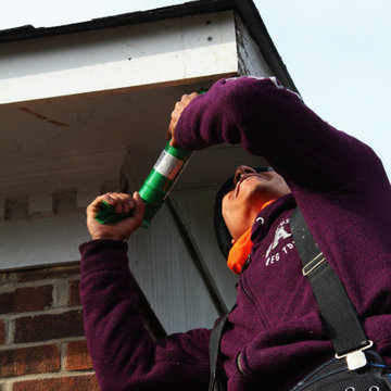 Professional installation of our gutter guard system on your home.