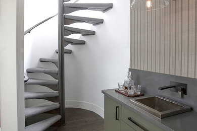 Transitional staircase photo in Calgary