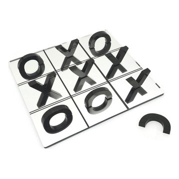 OnDisplay 3D Luxe Acrylic Mirrored Effect Tic Tac Toe Board Game Set - Half Let