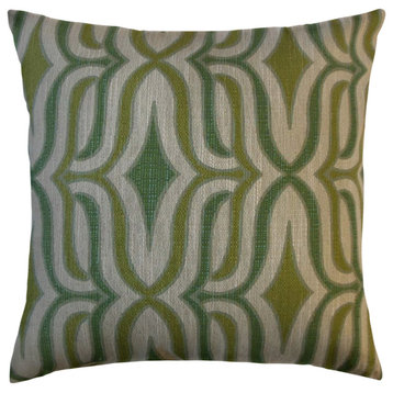 The Pillow Collection Green Cheatwood Throw Pillow, 22"