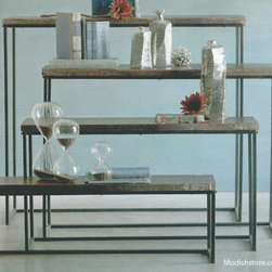 Roost Recycled Wood Nesting Console Tables - Set/4 - SKU: F736 - Console Tables