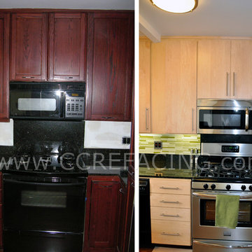 San Francisco reface with Natural Maple slab doors