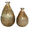 Rustic Gold Glass Vase Set 82782