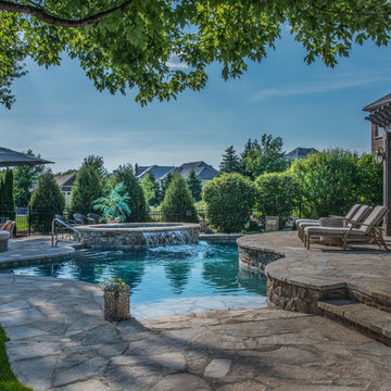Hot Tub with Sheer Water Feature