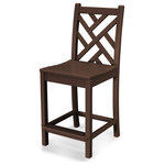 POLYWOOD - Polywood Chippendale Counter Side Chair, Mahogany - This counter height chair adds a bit of height to the elegant Chippendale style. POLYWOOD furniture is constructed of solid POLYWOOD lumber that's available in a variety of attractive, fade-resistant colors. It won't splinter, crack, chip, peel or rot and it never needs to be painted, stained or waterproofed. It's also designed to withstand nature's elements as well as to resist stains, corrosive substances, salt spray and other environmental stresses. Best of all, POLYWOOD furniture is made in the USA and backed by a 20-year warranty.