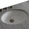 61" Gray Granite Countertop and Double Oval Sink