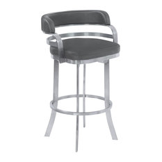 Stainless Steel Bar Stools, Modern Metal Counter Height Bar Stools With Back Kitchen Chair