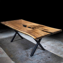 Walnut Single Slab Table #344 - Dining Tables