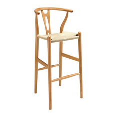 Modway - Modway Amish Wood Bar Stool, Natural - Bar Stools and Counter Stools