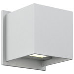 DALS Lighting - DALS Square Directional LED Wall Sconce, Satin Gray - This modern exterior LED wall pack was designed to optimize efficiency through heat dissipation and optical management. This LED wall pack provides an ideal wall wash lighting solution utilizing a fraction of the energy of traditional sources and requiring virtually no maintenance.