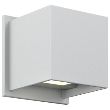 DALS Square Directional LED Wall Sconce, Satin Gray