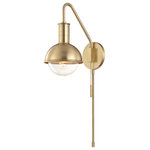 Mitzi by Hudson Valley Lighting - Riley Wall Sconce, Finish: Aged Brass - We get it. Everyone deserves to enjoy the benefits of good design in their home - and now everyone can. Meet Mitzi. Inspired by the founder of Hudson Valley Lighting's grandmother, a painter and master antique-finder, Mitzi mixes classic with contemporary, sacrificing no quality along the way. Designed with thoughtful simplicity, each fixture embodies form and function in perfect harmony. Less clutter and more creativity, Mitzi is attainable high design.