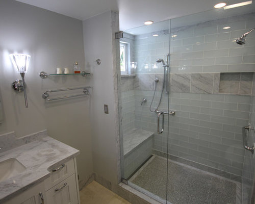Carrara Marble Shower | Houzz