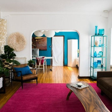 Kim Myles Stenciled Living Room