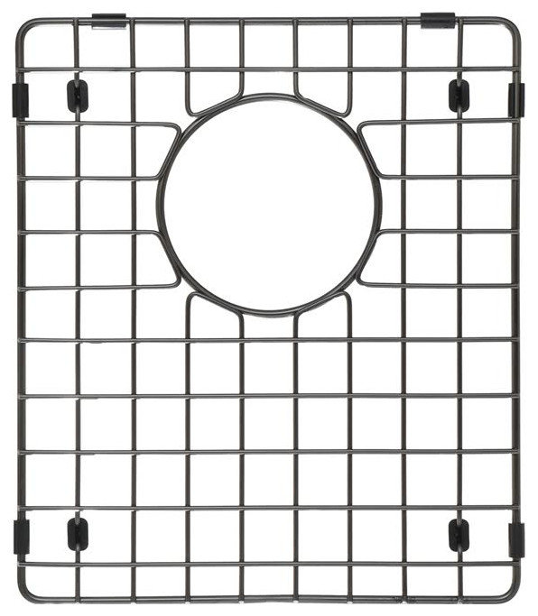 Starstar 50/50 Double Bowl Kitchen Sink Grid – Matte Black 304 Stainless Steel, Fits 15x13 Inch Bottom, Protective Bumpers