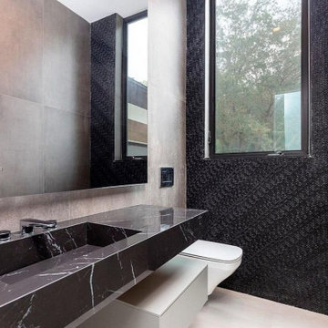 Neutral Yet Bold Bathroom Remodel in Los Angeles, CA