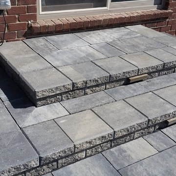 Unilock Bristol Valley Two Tiered Patio