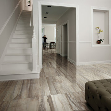 Large Glossy Tile in a Petrified Wood Look!