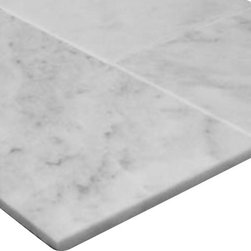 Carrara Marble Italian White Bianco Carrera 3x12 Marble Tile Polished - Home Accessories & Decor