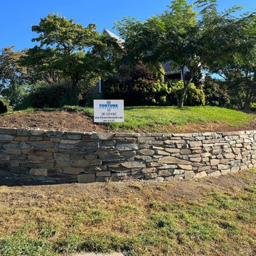Dry Stack Field Stone Retaining Wall in Silver Spring MD