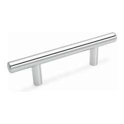 Cosmas - Cabinet Euro-Style Bar Pull  - Solid Metal Kitchen and Bath Handle, Polished Chr - Cabinet And Drawer Handle Pulls
