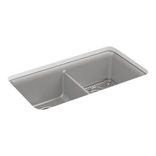 Kohler K-8204 Cairn 33-1/2 Undermount Double-Bowl Kitchen Sink - Matte Graphite