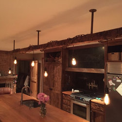 Oversized Barn Style Island Light Fixture - Kitchen Island Lighting